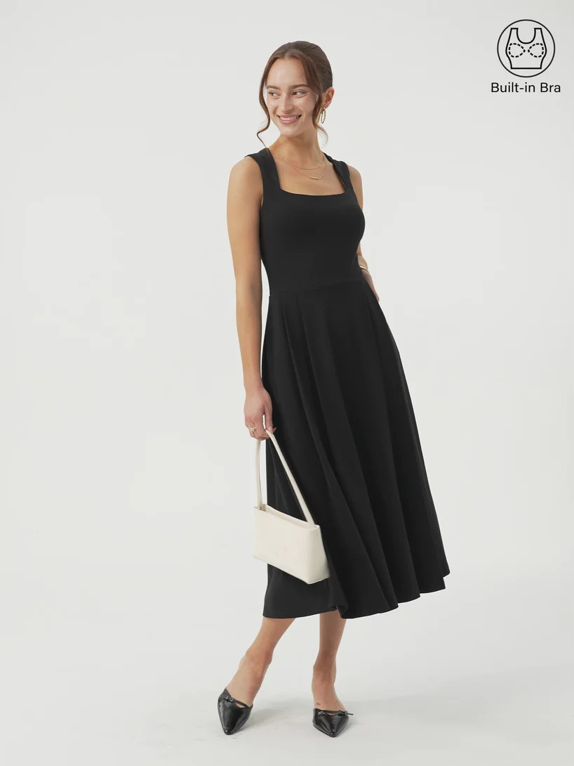 The Anytime Little Black Bra Dress with Pockets | OGLmove