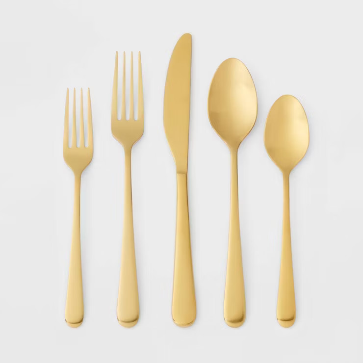 20pc Harrington Flatware Set Gold - Threshold™ | Target