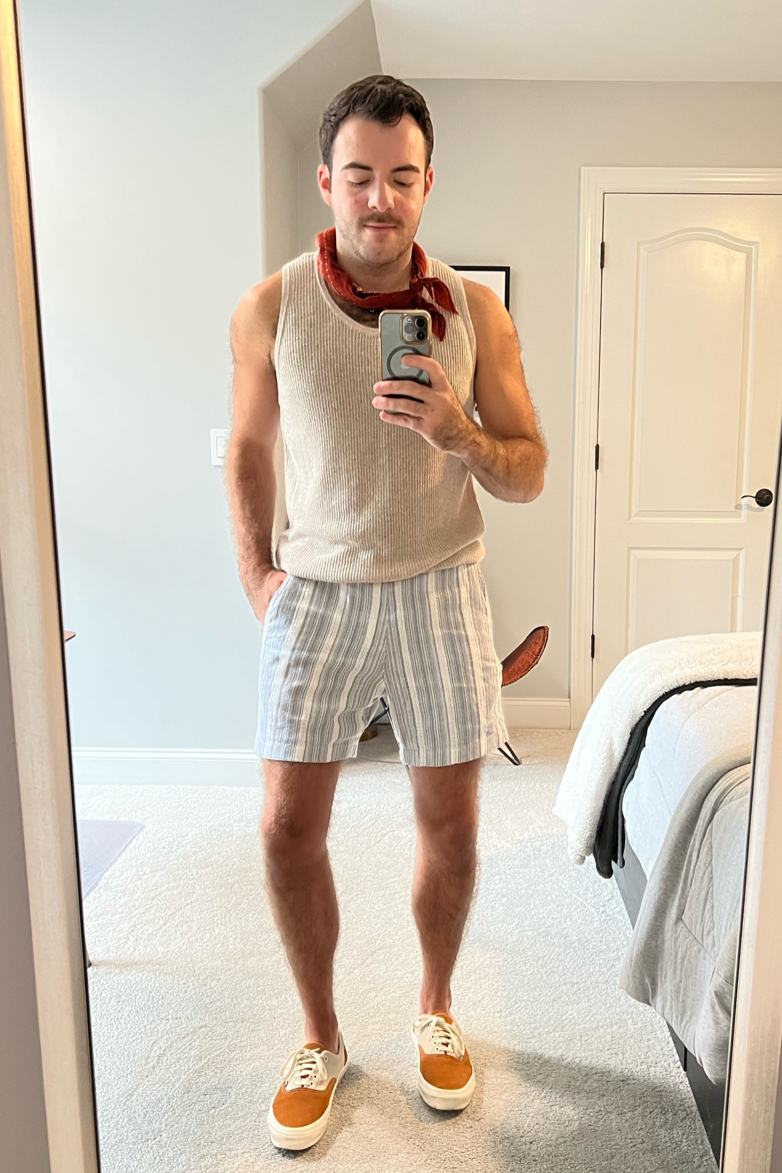 Keeping cool and comfortable in this summer heat. Tied a bandana loosely around my neck to make the outfit a bit more interesting and customized  

#LTKmens #LTKSeasonal #LTKsalealert
