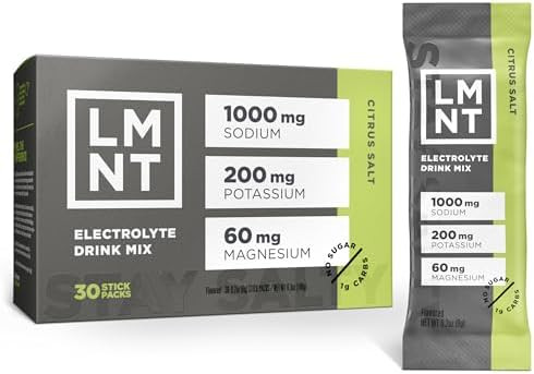 LMNT Zero Sugar Electrolytes - Citrus Salt | Drink Mix | 30-Count | Amazon (US)