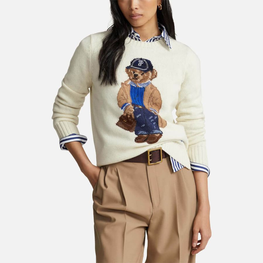 Polo Ralph Lauren Bear Wool-Blend Intarsia-Knit Jumper | Coggles (Global)