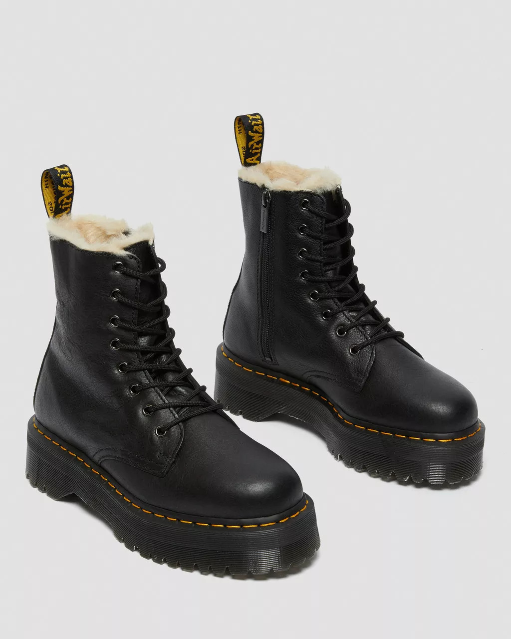 Jadon Boot Leather Faux Fur Lined Platforms | Dr. Martens