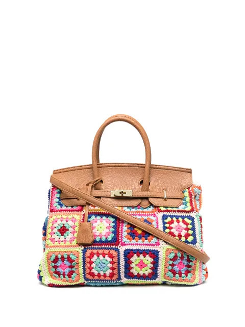 Lucrezia patchwork-crochet tote | Farfetch (US)