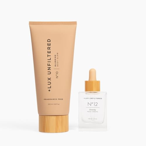 + Lux Unfiltered Date Night Set with N°12 Bronzing Self Tanning Drops and N°10 Blurring Body Glow | Amazon (US)