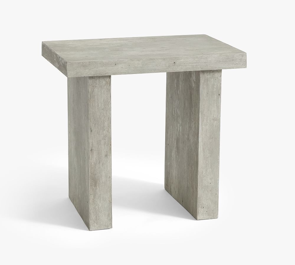 Vaccaro Rectangular Concrete End Table | Pottery Barn (US)