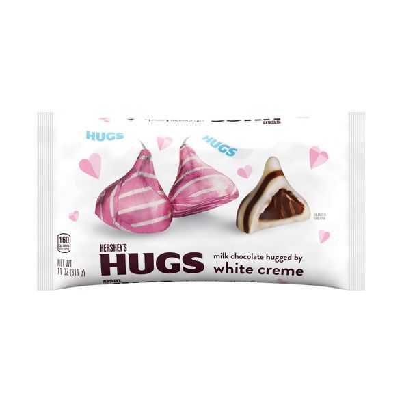 Hershey's Valentine's Milk Chocolate White Creme Hugs - 11oz | Target
