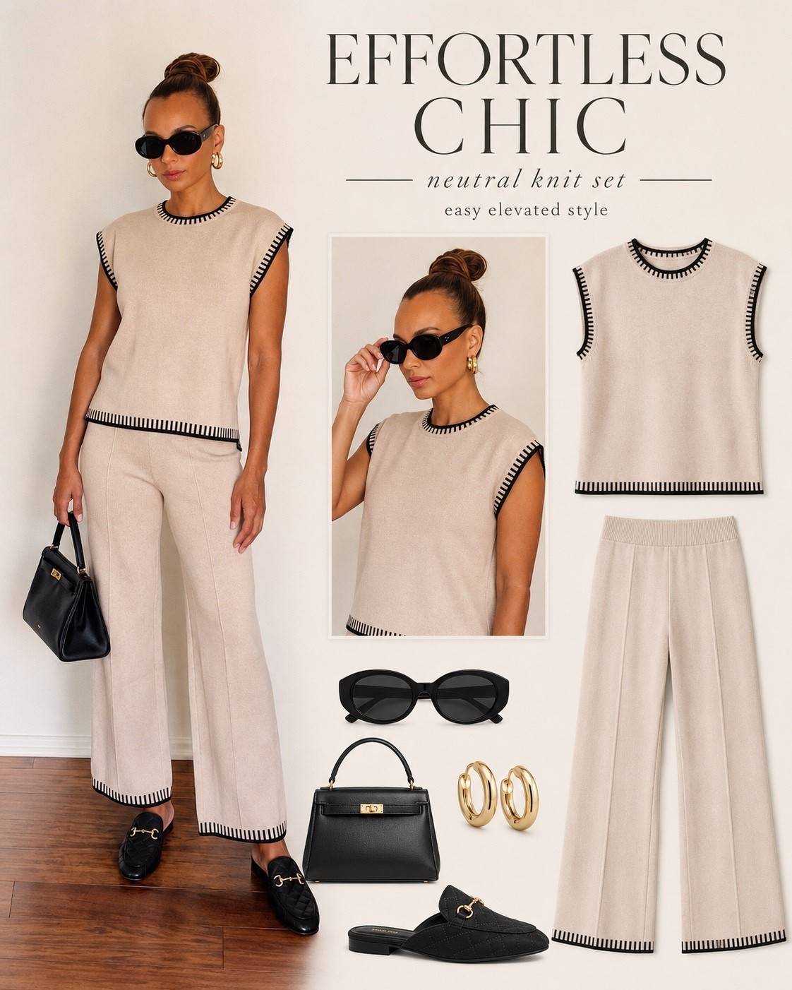 Effortless chic in neutrals 🤍 This knit set is the kind of look that feels comfortable but still looks completely polished. The contrast trim gives it that elevated touch, and I styled it with black loafers, a structured bag, gold hoops, and sleek sunnies.

Perfect for work, brunch, travel, or an easy everyday look ✨

Shop the full look on LTK.

#LTKStyleTip #LTKFinds #NeutralStyle #MatchingSet #KnitSet #QuietLuxury #ElevatedBasics #EffortlessStyle #FashionInspo

#LTKootd