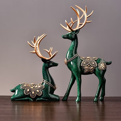 YIYIBYUS Deer Figurine Home Decor Resin Sculpture Decorative Gifts | Target