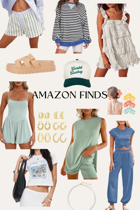 Amazon summer finds! 

Summer outfits
Matching sets
Romper 
Hats 
Hair clip
Pinterest aesthetic 

#LTKSeasonal #LTKFindsUnder50 #LTKStyleTip