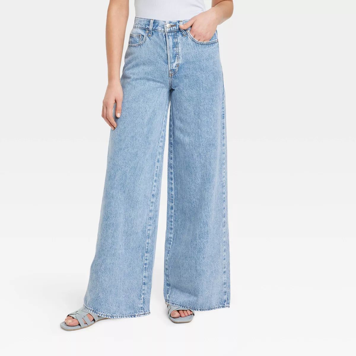 Women's Mid-Rise Super Wide Leg Jeans - Universal Thread™ | Target