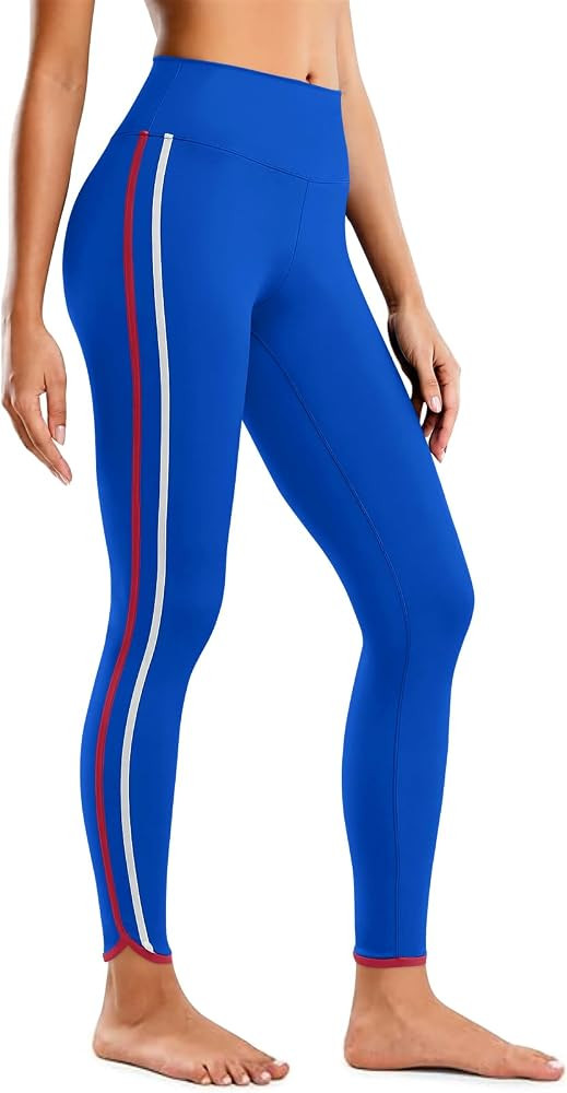 Aoysky Womens Buttery Soft Workout Leggings 25" Side Stripes High Waisted Full Length Yoga Leggin... | Amazon (US)
