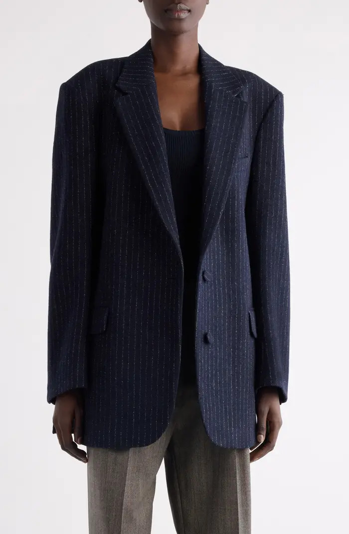 Dries Van Noten Birdy Pinstripe Wool Blend Blazer | Nordstrom | Nordstrom