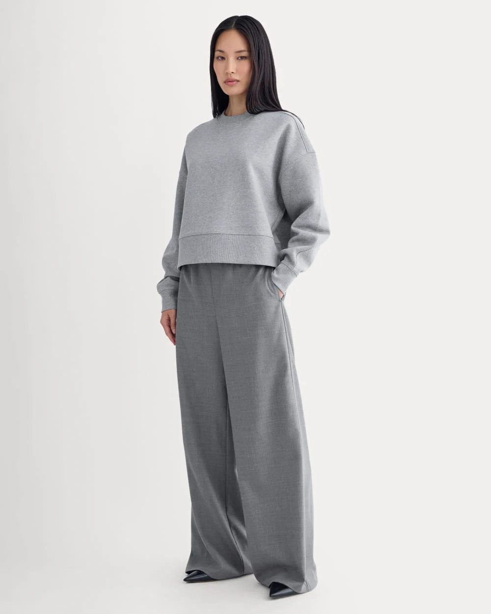Luxe Fleece Sweatshirt | Vintage Heather Grey | Everlane