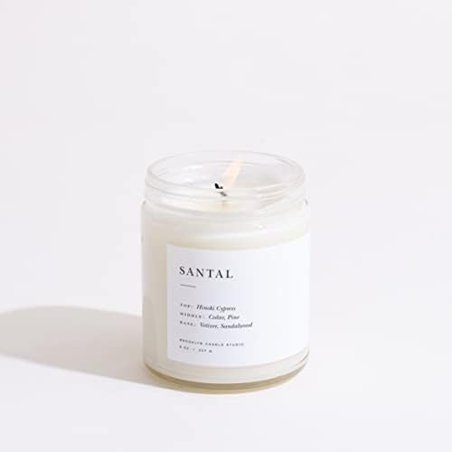 Amazon.com: Brooklyn Candle Studio Santal Minimalist Candle | Vegan Soy Wax Luxury Scented Candle... | Amazon (US)