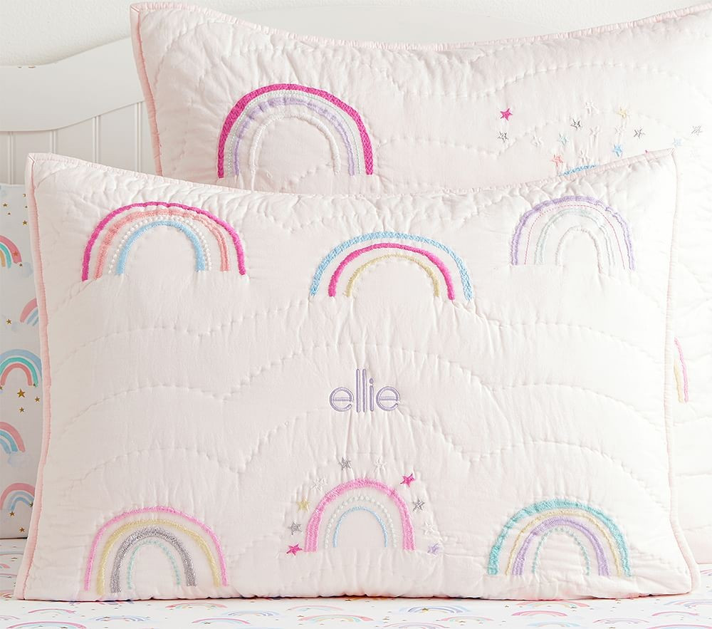 Molly Rainbow Quilt, Standard Sham, Blush | Pottery Barn Kids