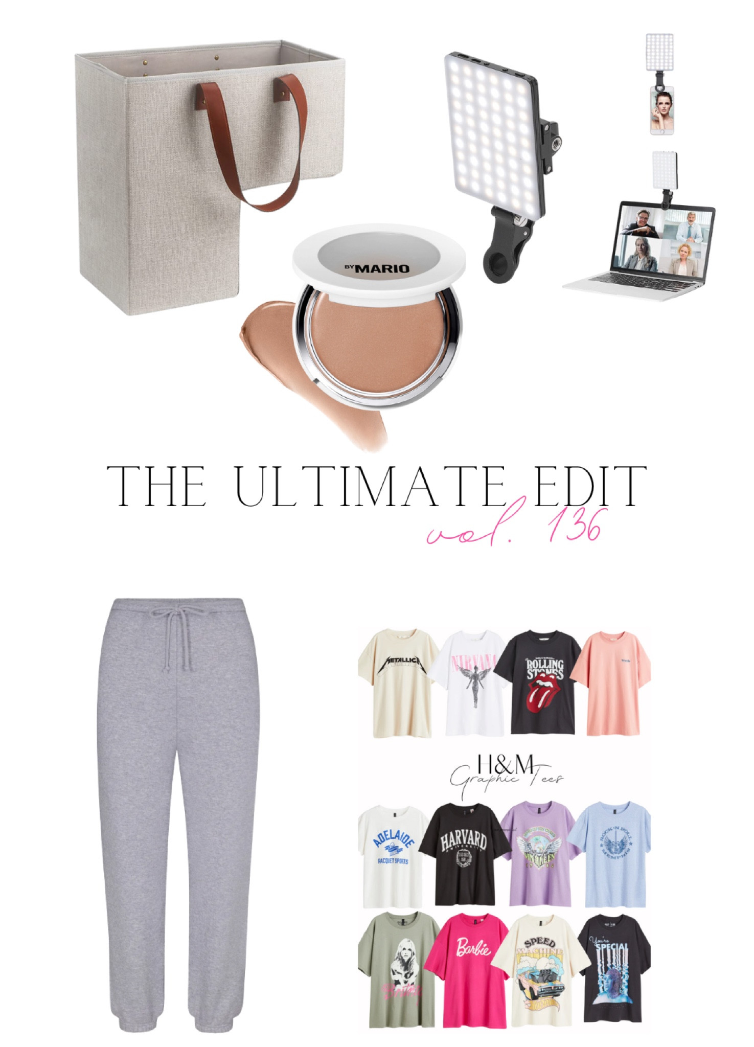 The Ultimate Edit Vol. 136 

Skims joggers, makeup by Mario, staircase basket, phone light clip, H&M graphic tees

#LTKstyletip #LTKbeauty #LTKhome