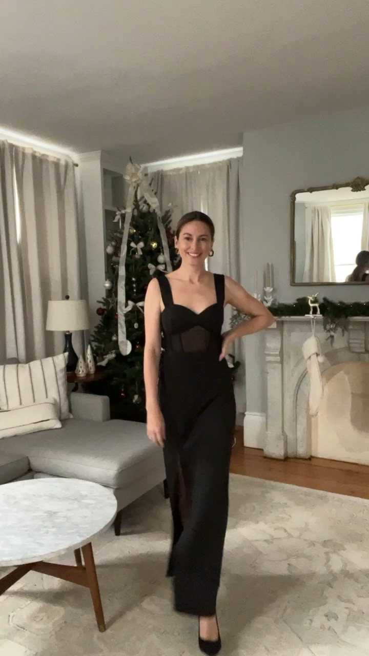 NYE dress, new years outfit, holiday outfit, holiday dress, black dress, winter wedding guest, wedding guest dress, size down on this one, wearing size 2, black gown, mesh black dress

#LTKSeasonal #LTKwedding #LTKHoliday