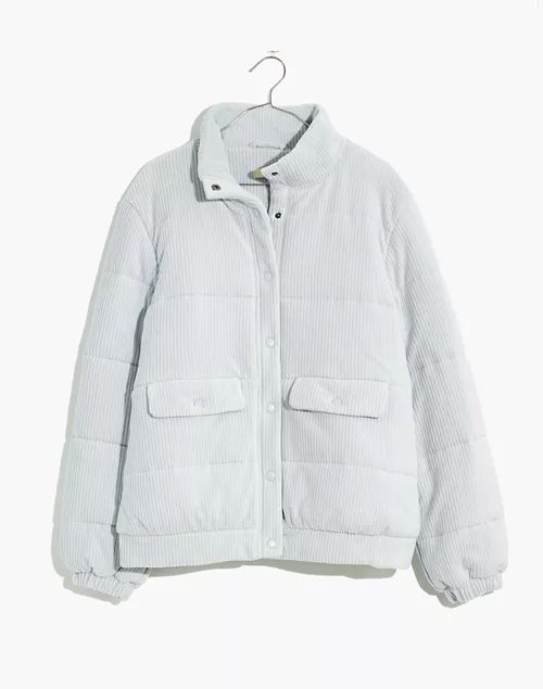 Snap-Front Sweatshirt Puffer Jacket | Madewell