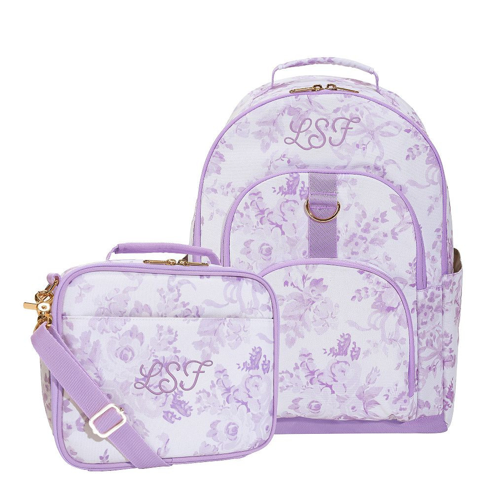 Gear-Up LoveShackFancy Lavender Damask Backpack & Cold Pack Lunch Bundle | Pottery Barn Teen