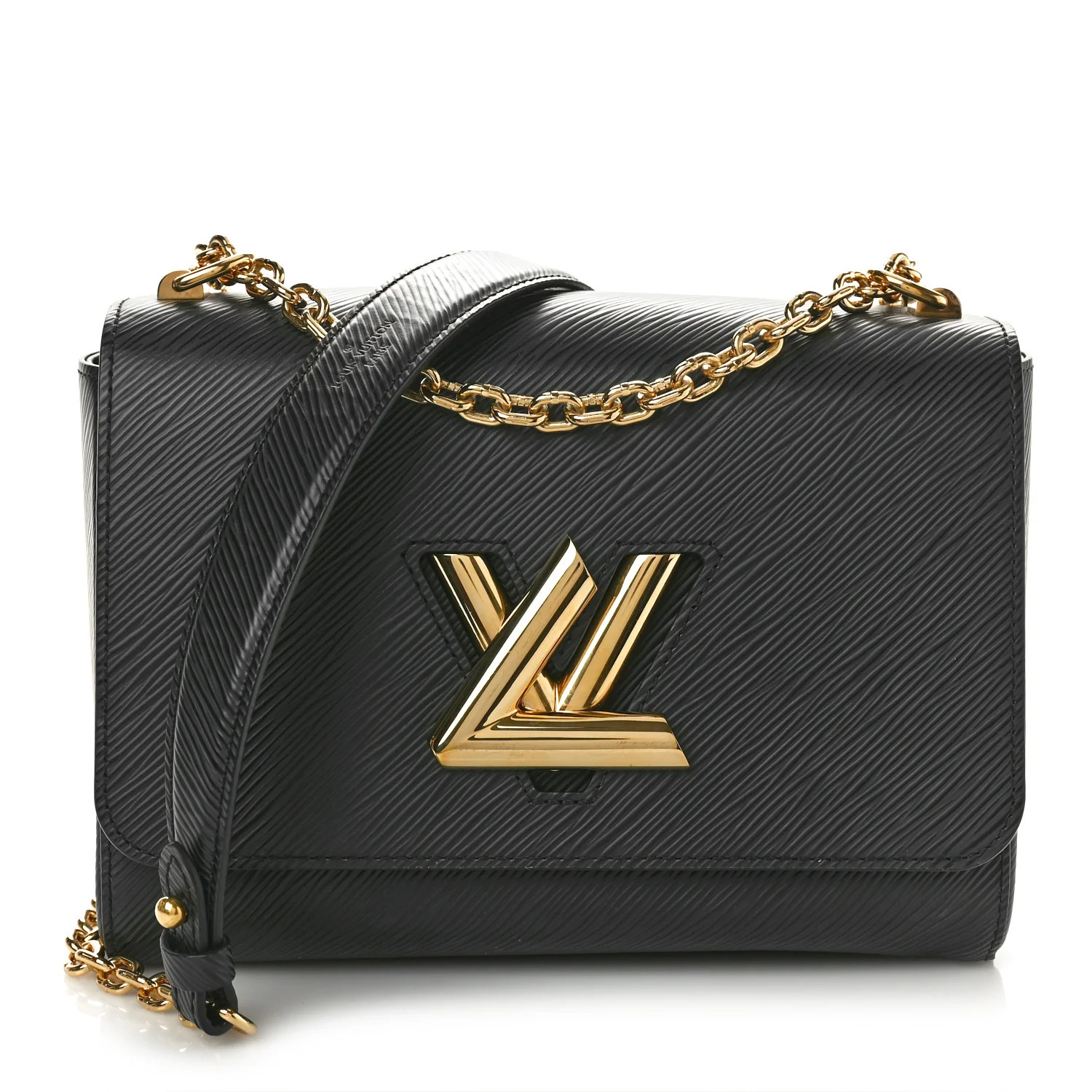 Epi Twist Shoulder Bag MM Black | FASHIONPHILE (US)