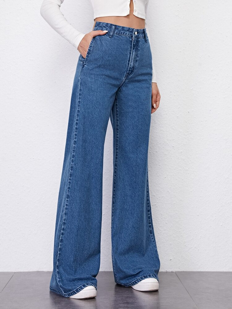 SHEIN High Waist Palazzo Jeans | SHEIN