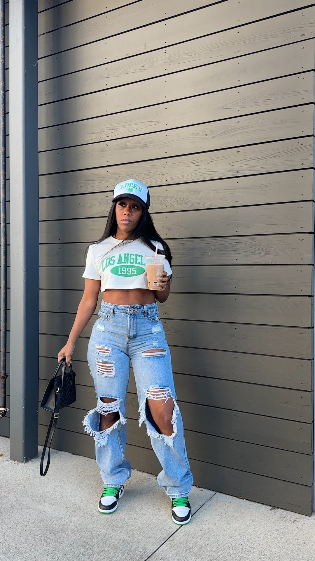 Streetwear outfit idea!

Cropped graphic tee with high waisted distressed jeans.

I styled this outfit with a trucker hat, black crossbody bag, and Jordan 1 lucky green sneakers!

#LTKBacktoSchool #LTKFindsUnder50 #LTKStyleTip