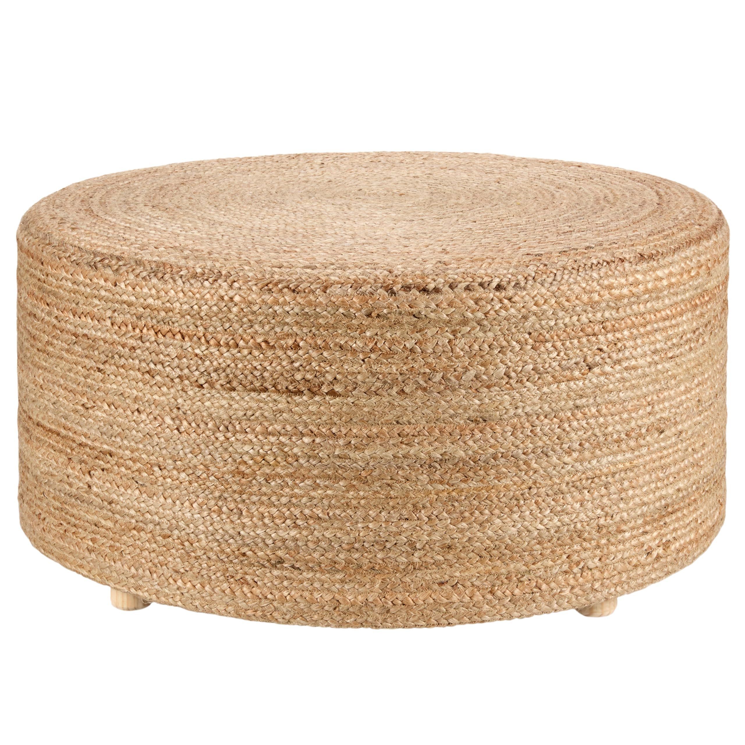 Jaipur Living, Jute Pouf, Round Stuffed Ottoman, Brown, 36" | Amazon (US)