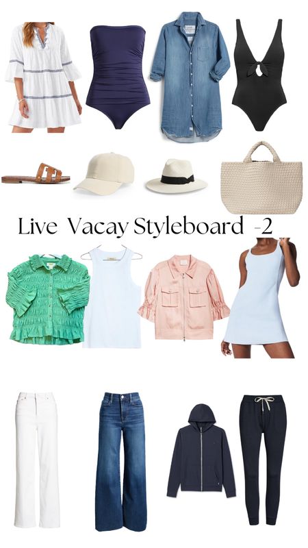 Live board 2 

Use code sandykxspanx for 10 percent off your Spanx order. 
Tops tts.  I'm wearing an xs. The swimsuit fits tts. The Jean's rim is big. The Spanx dress I'm wearing is small. 

#vacationoutfits
#joggers
#widelegjeans
#ittote


#LTKover40 #LTKfindsunder100 #LTKswim