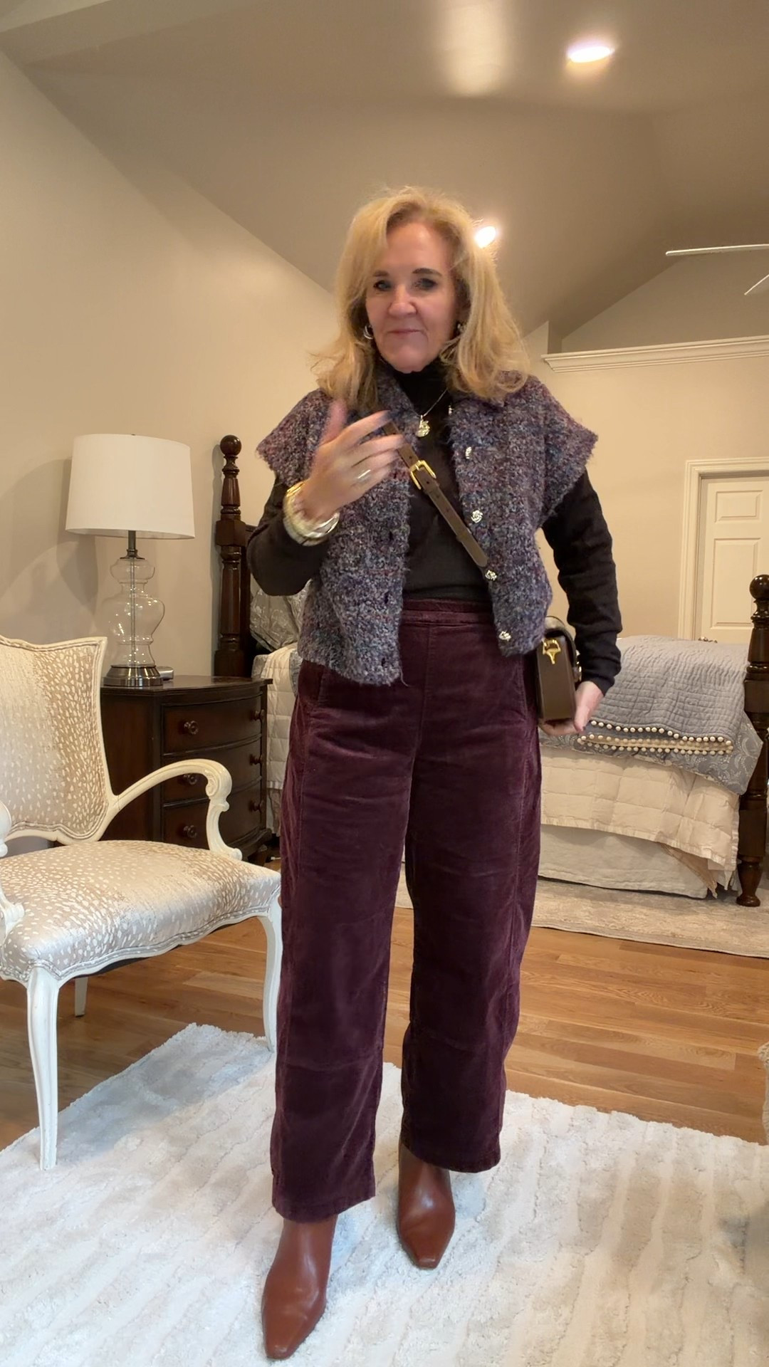 @anthropologie 30% off code NANETTE30 Sweater size medium
Linking a similar Marino wool turtleneck that I love
Izzie barrel pants by Anthropologie. They pull on and only very subtly barrel more wide leg. I do size down in these to a small.
Caramel brown booty offsets the burgundy beautifully I do size up to attend. These are LOFT and our faux leather. I will also link a few other options.
Jewelry discount code NANETTE20

#LTKOver40 #LTKSeasonal #LTKStyleTip

#LTKootd #LTKOver40 #LTKCyberWeek