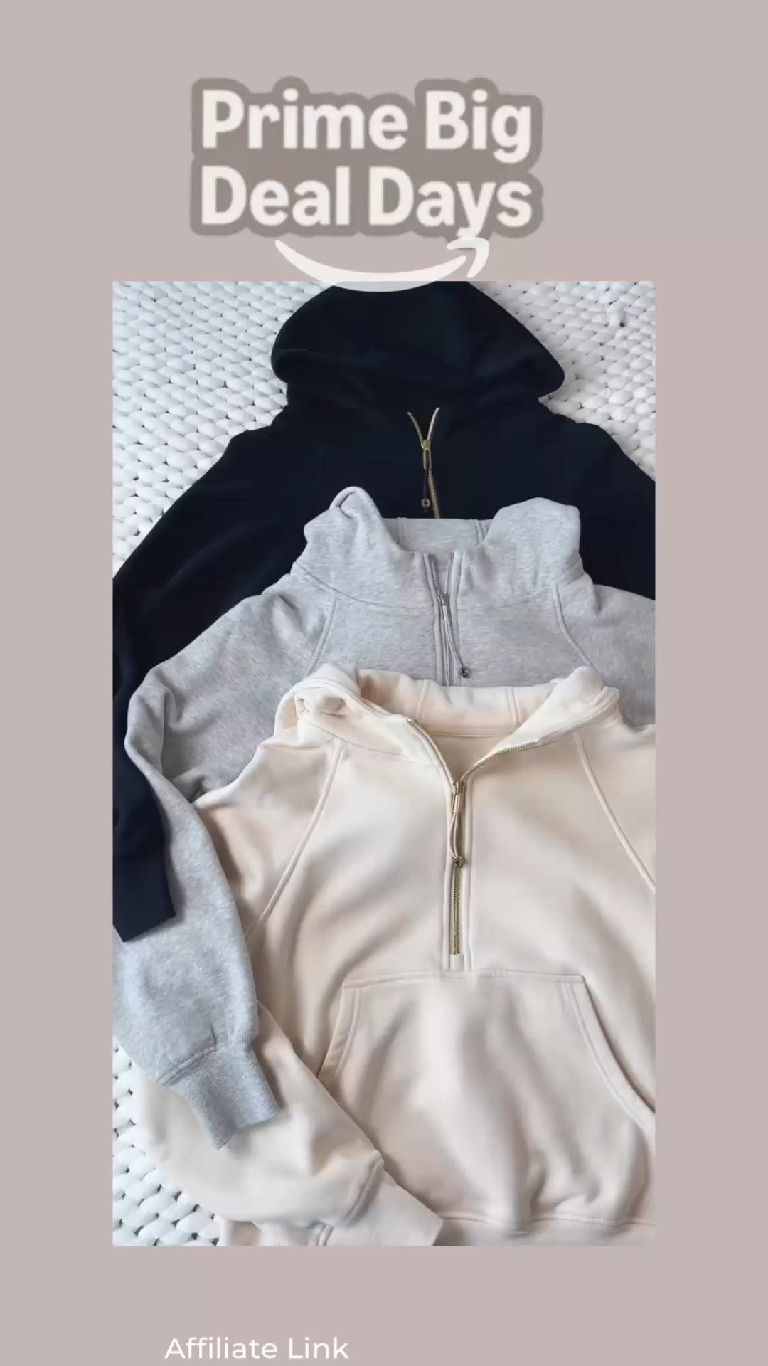 Prime Big Deal Days super soft half zip available in several colors!