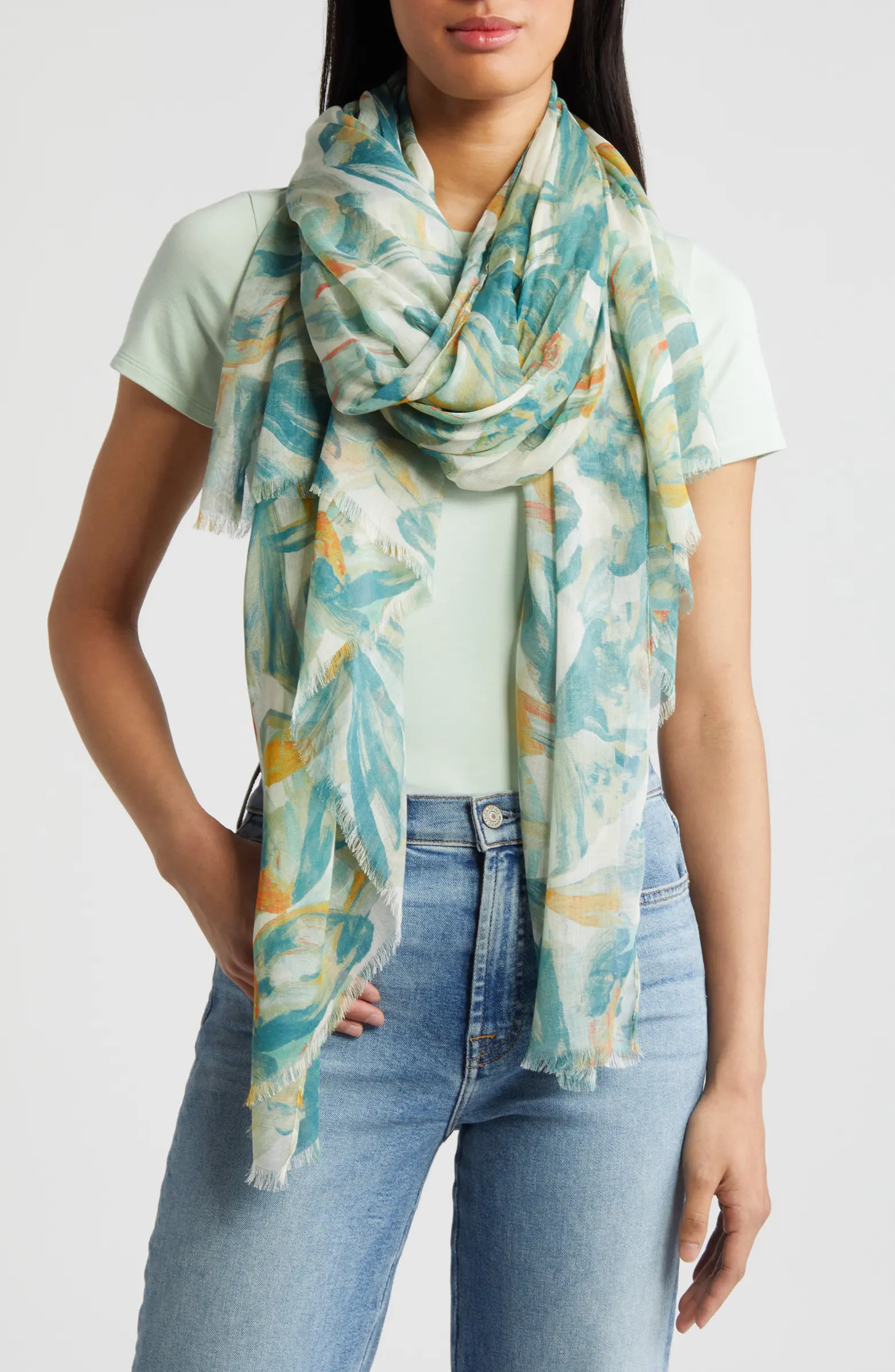 Print Modal & Silk Scarf | Nordstrom