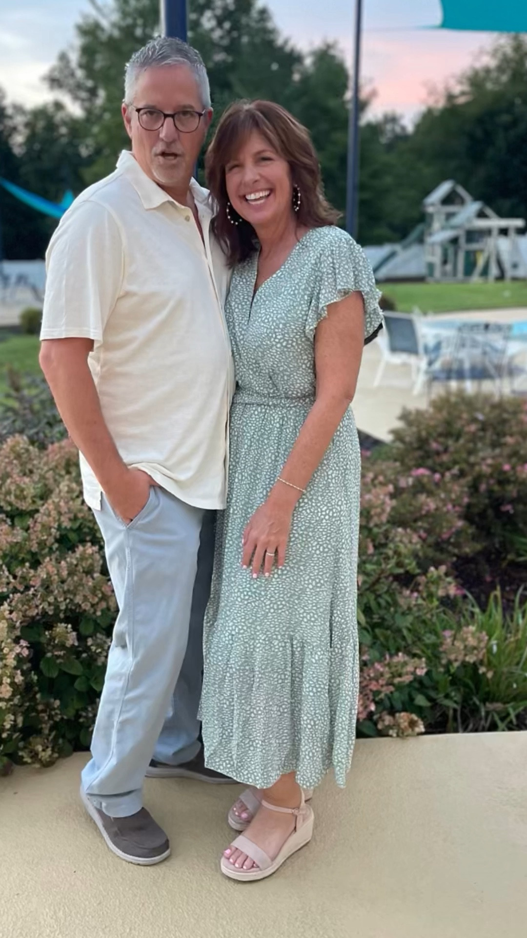 Easter Dress!  I wore it to a rehearsal dinner but it’s perfect for Easter and comes in lots of colors!  From Amazon.  It’s comfortable and perfect for the over 40 gal.  I’m 50!  I’m wearing Light Green in size Medium.  You know Amazon dresses arrive wrinkled so I tagged my steamer (also from Amazon) and the shoes I’m wearing.  I’m wearing size 9 in the Espadrilles Wedge Platform Sandals.

#LTKSeasonal #LTKFindsUnder50 #LTKOver40