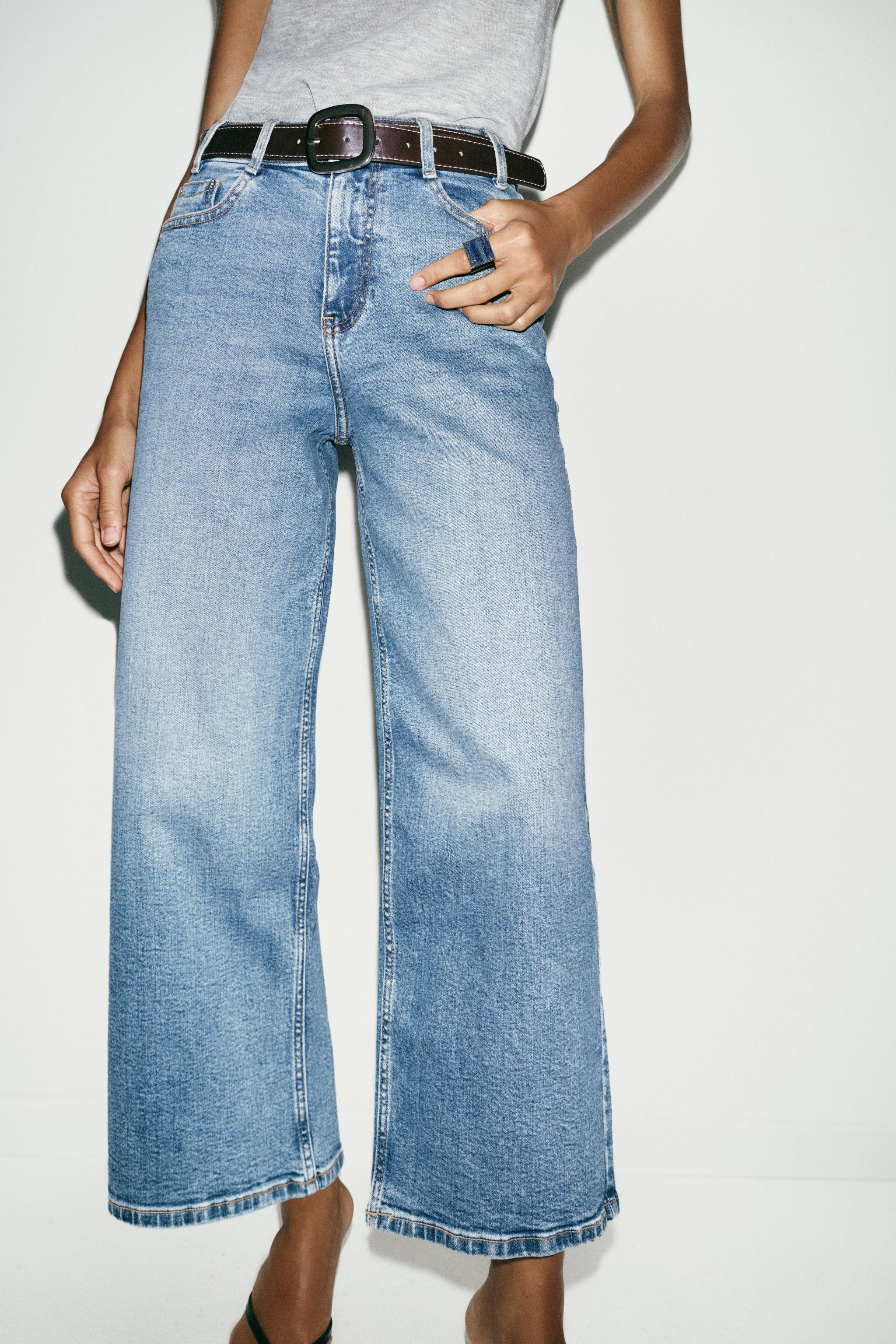Z1975 HIGH-WAIST BELTED CULOTTES | Zara UK