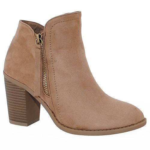TRENDSup Collection Women's Fashion Suede Booties | Amazon (US)