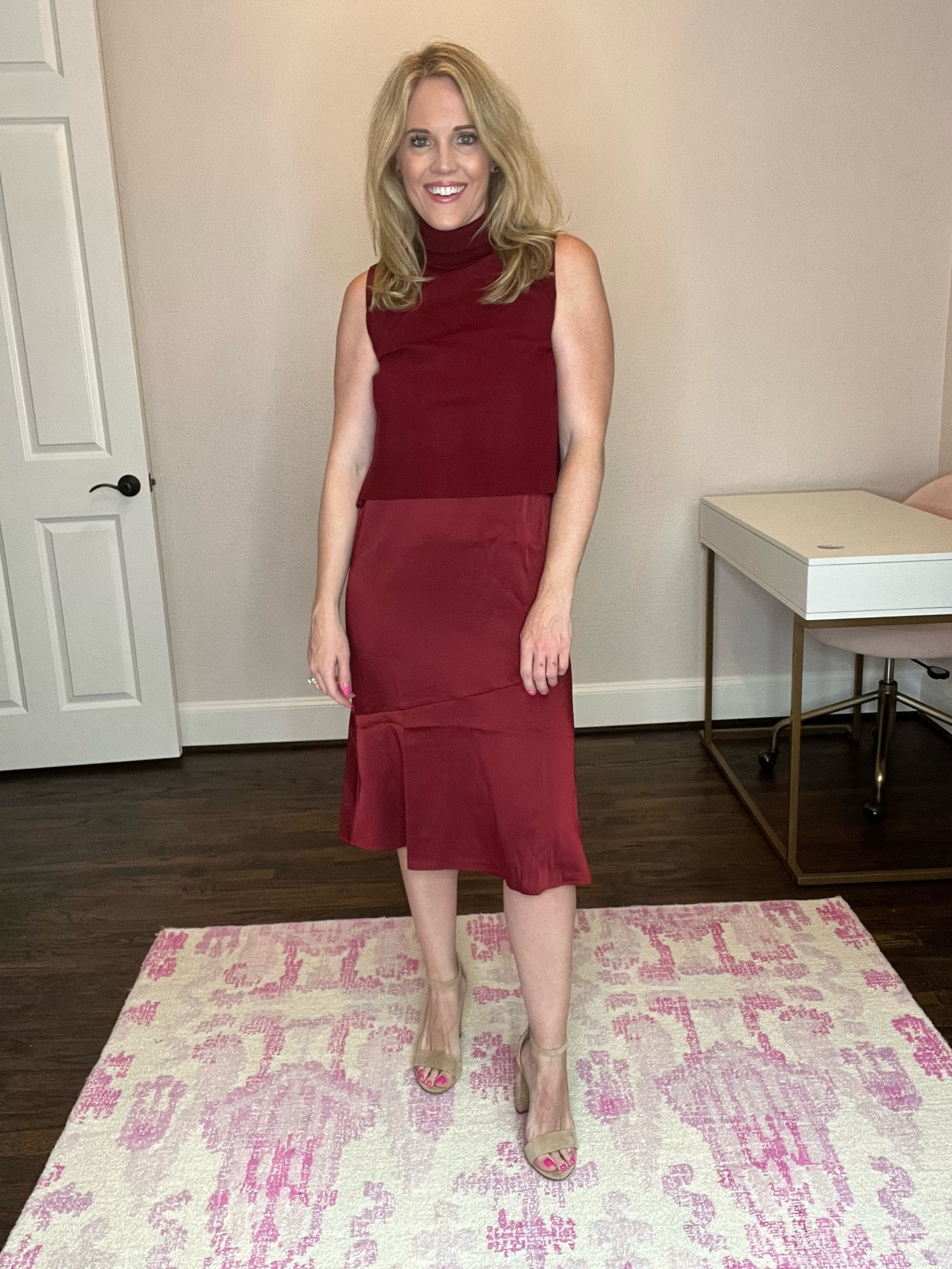 Fall inspired look 
Red dress 
Burgundy dress 
Nordstrom anniversary sale 
Sam Edelman dress 
Two piece dress 
Silk dress 
Turtle neck dress 

#LTKSaleAlert #LTKxNSale #LTKFindsUnder100