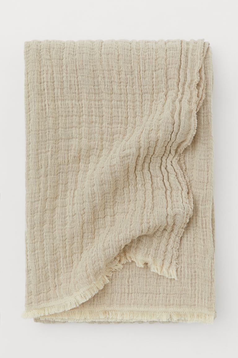 Cotton Linen-blend Throw | H&M (US + CA)