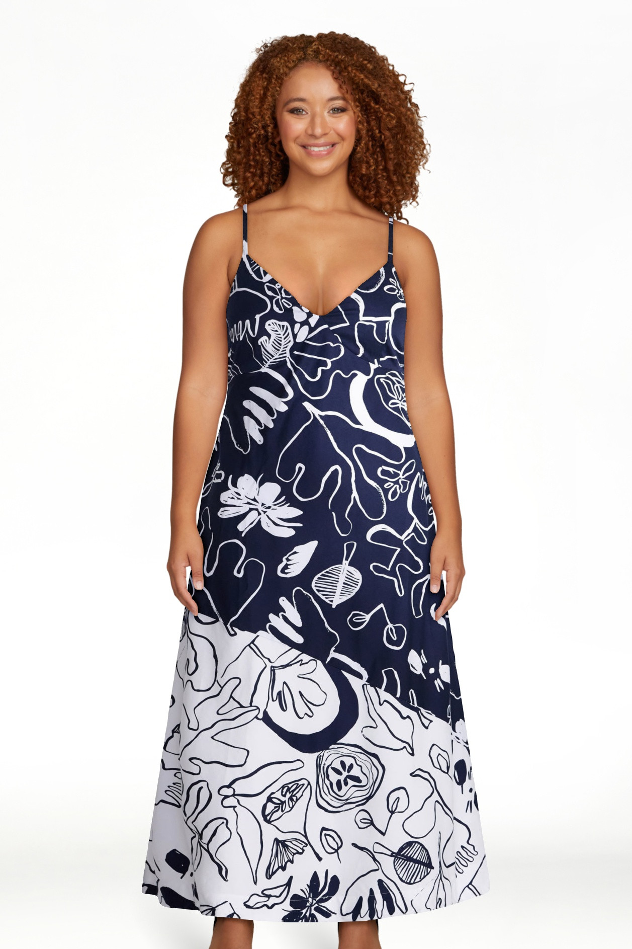 Free Assembly Women's Tie Back Cotton Maxi Dress, Sizes XS-XXL | Walmart (US)