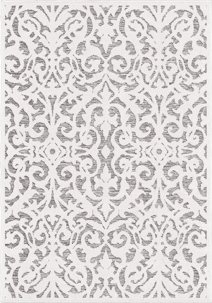 My Texas House by Orian Indoor/Outdoor Lady Bird Area Rug, 5'2" x 7'6", Natural/Grey | Amazon (US)