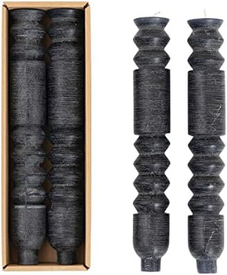 Creative Co-Op Unscented Totem Taper Candles in Box, Set of 2 | Amazon (US)