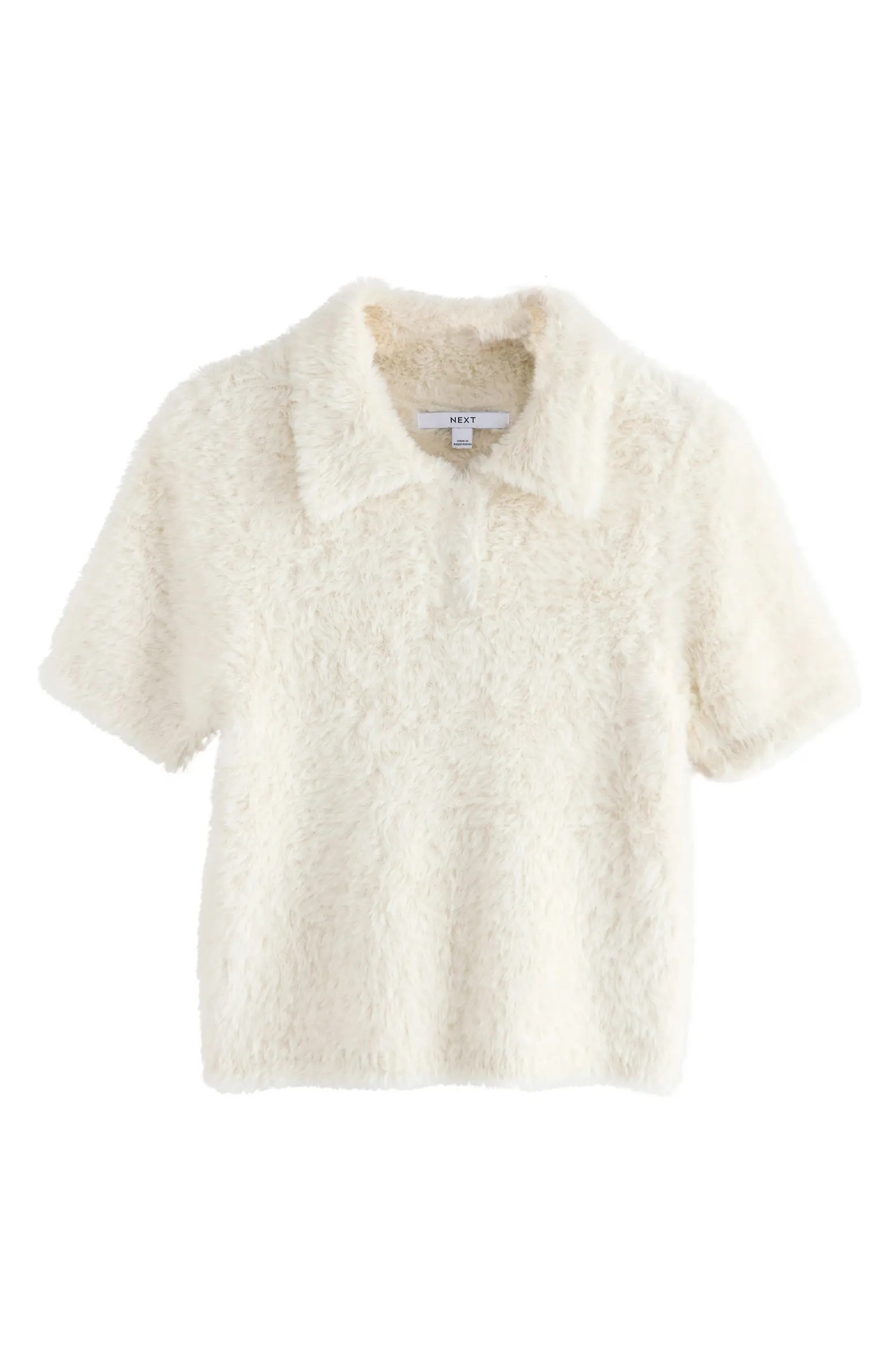 Fluffy Faux Fur Collared Shirt | Nordstrom