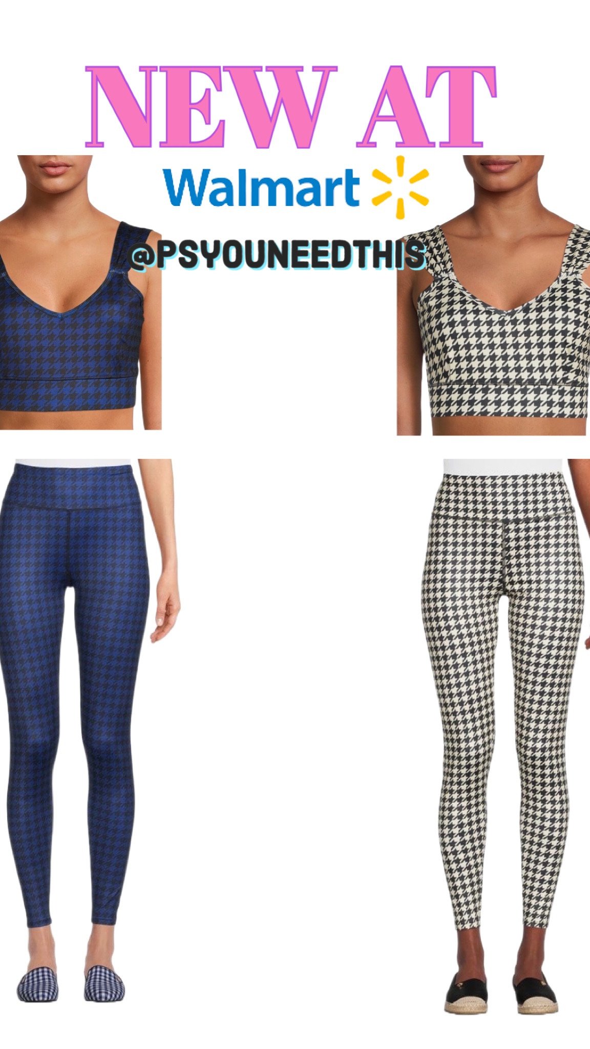 Cutest houndstooth workout set from Walmart!

#LTKfit #LTKstyletip #LTKFind