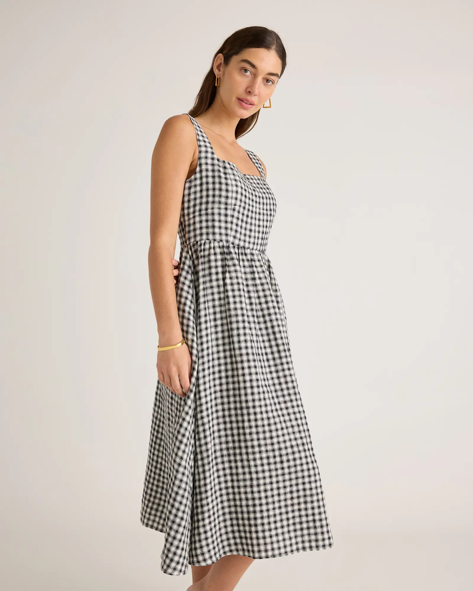 100% European Linen Fit & Flare Midi Dress | Quince