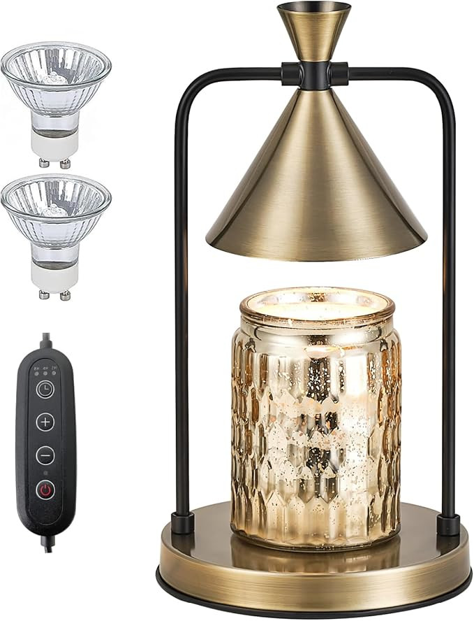 Candle Warmer Lamp with Timer, Dimmable Candle Light Electric Candle Warmer Compatible with Vario... | Amazon (US)