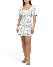 Puff Sleeve Floral Mini Dress | Clothing | Marshalls | Marshalls