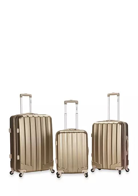 3 Piece Metallic Luggage Set - Bronze | Belk