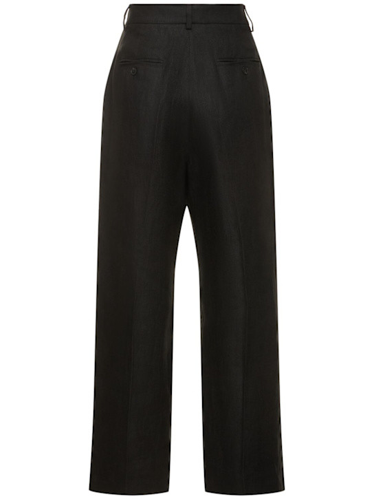 Malizia linen canvas wide pants | Luisaviaroma