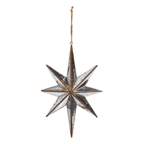 RAZ Imports 9.75in Distressed Mirrored Star Ornament | Scheels