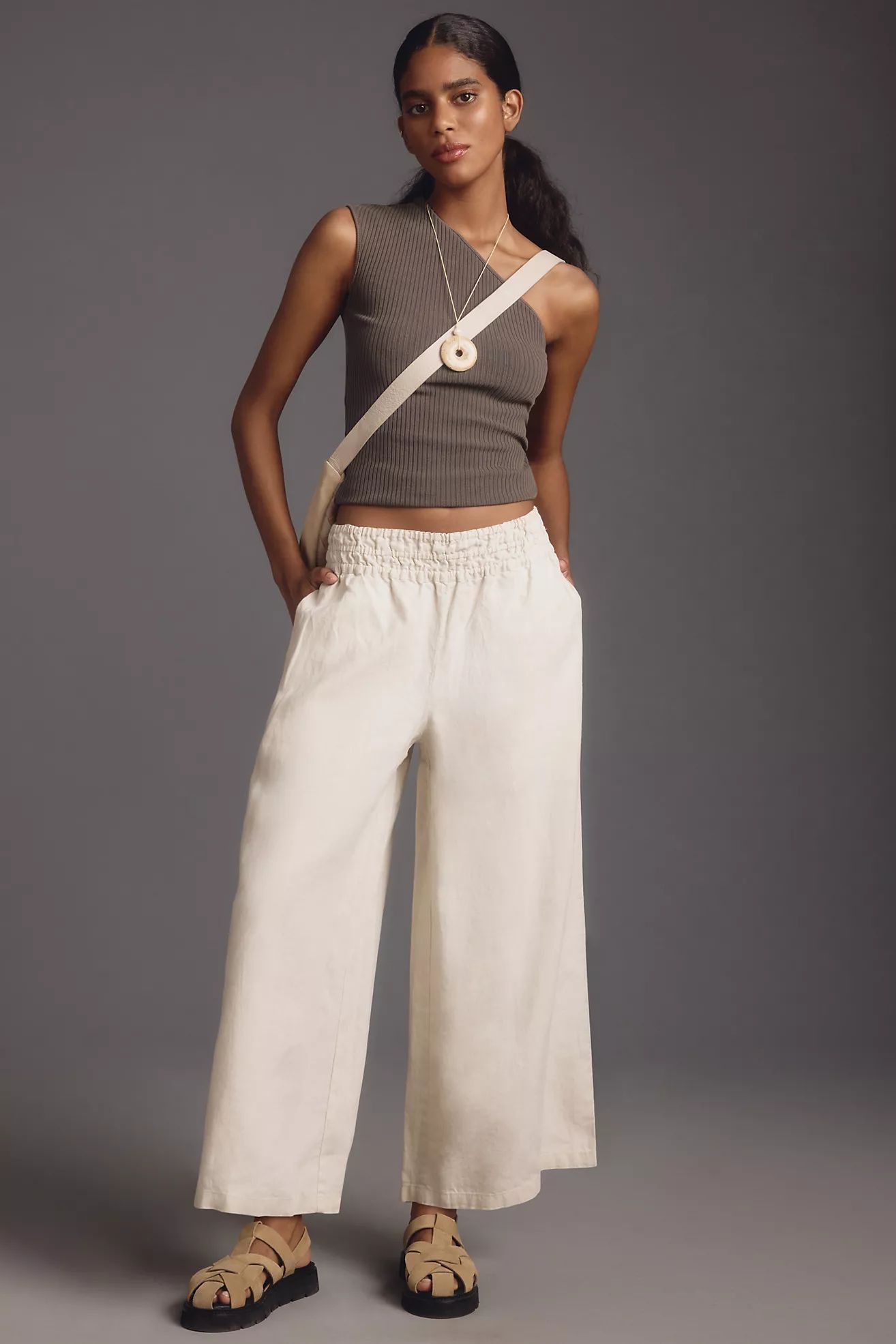 The Somerset Pull-On Pants: Linen Edition | Anthropologie (US)