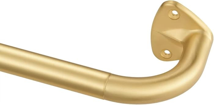 Brass Curtain Rods for Window 48 to 84 Inches, Room Darkening Curtain Rod, 3/4 Inch Diameter Wrap... | Amazon (US)