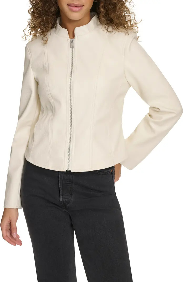 Levi's® Water Resistant Slim Fit Faux Leather Racer Jacket | Nordstrom | Nordstrom
